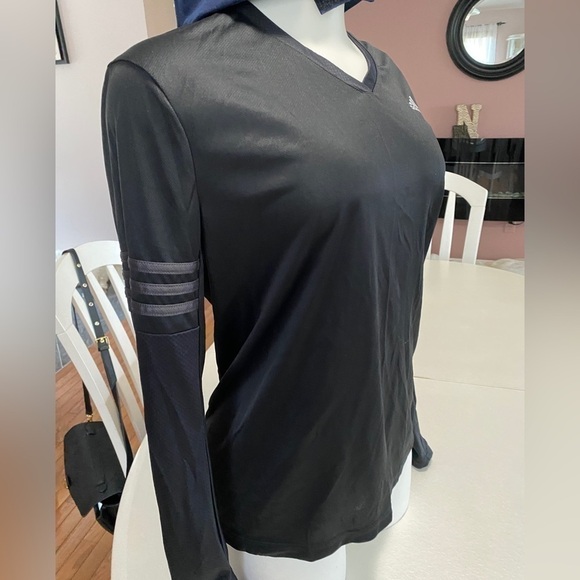 Adidas Running Climate long sleeve top with logo in black Sz L - Picture 13 of 16